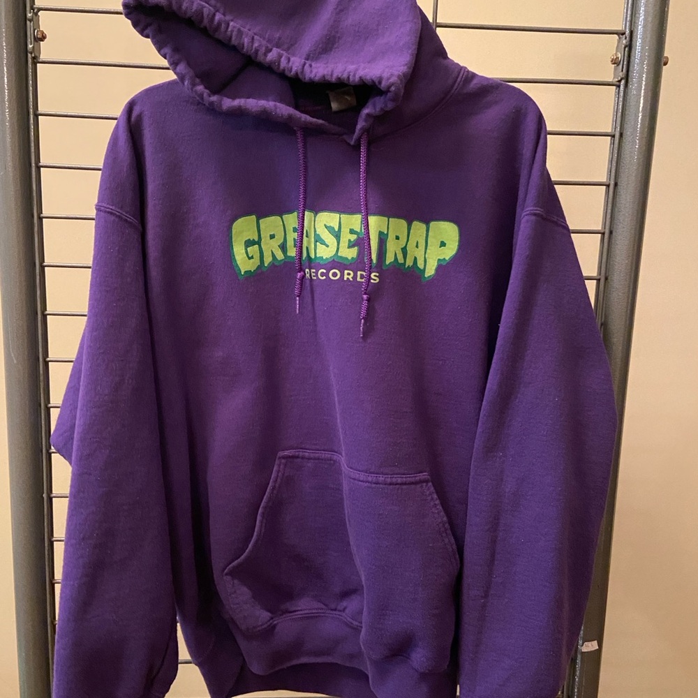 Gildan Heavy Blend Purple Hoodie Drawstring Sweatshirt Mens Womens Basic
